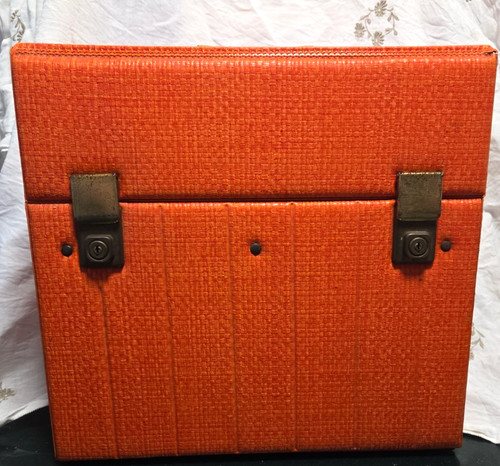 Vintage orange textured vinyl - textured,