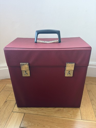 Vintage burgundy red record - red, lp